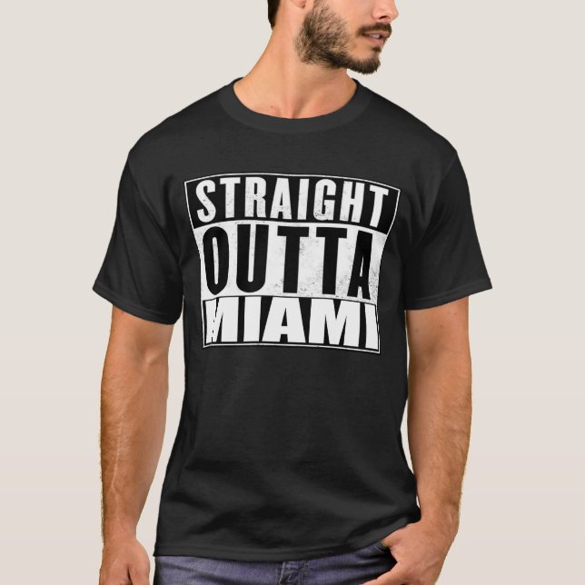 Camiseta reto de Miami do outta (Frente)
