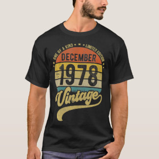 Camiseta Reto Vintage 42nd Birthday Tee, Born in December 1