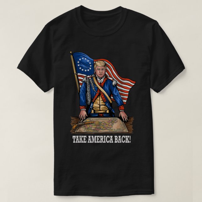 Camiseta Retomem as eleições de Trump 2024 na América (Frente do Design)