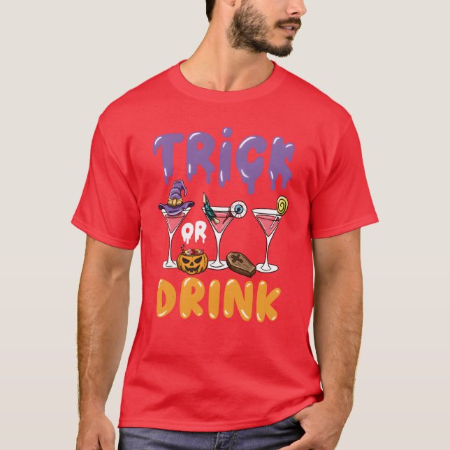 Camiseta Retorna de Cocktail de Bebida de Trickor (Frente)
