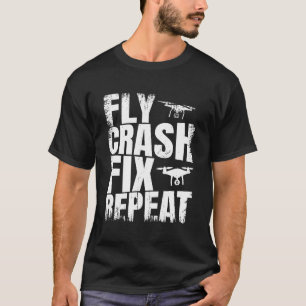 Camiseta Retorna de Repetição de Correção de Travamento de