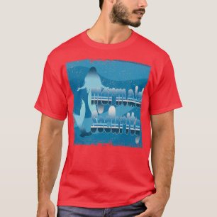 Camiseta Retorna de segurança da Sereia azul