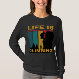Camiseta Retorna de Vintagem Negra Subindo Leve Longa