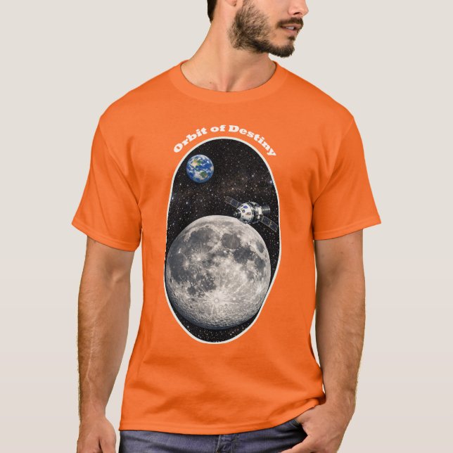 Camiseta Retornar à Lua com Espaçonave e Terra URM (Frente)