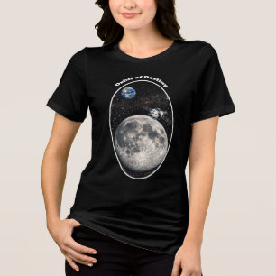 Camiseta Retornar à Lua com Espaçonave e Terra URM