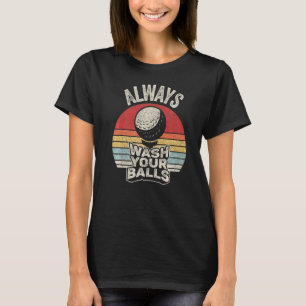 Camiseta Retorno De Golfe Sempre Lave Suas Bolas Gol