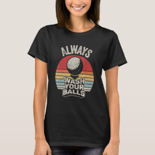 Camiseta Retorno De Golfe Sempre Lave Suas Bolas Gol