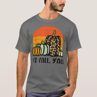 Camiseta Retr Pumpkins Leopard Cheetah Impressão outono Ha