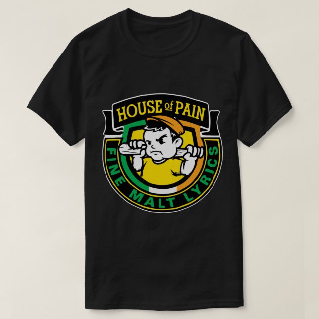 Camiseta Retrabalho do Logotipo da Casa da Dor (Frente do Design)