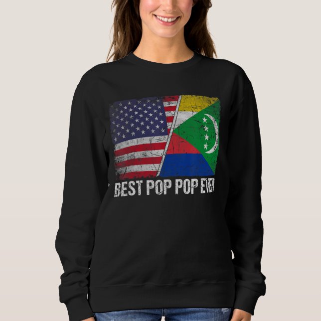 Camiseta Retrai-nos a bandeira das Comores Melhor Pop de Po (Frente)