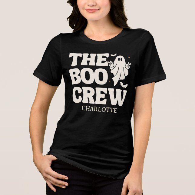 Camiseta Retrai O Halloween Do Boo Crew (Frente)