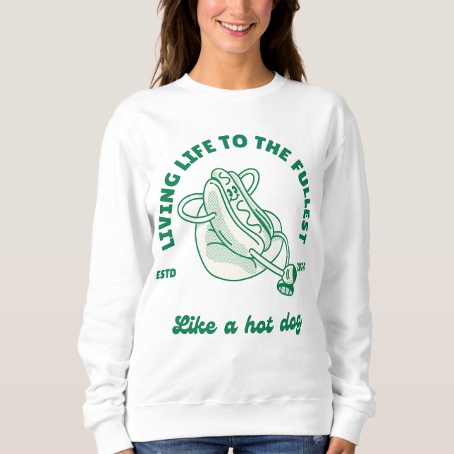Camiseta Retrair A Vida Para O Máximo Como Um Cão Quente (Frente)