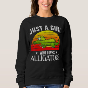 Camiseta Retrair Apenas Uma Menina Que Adora Alligadores