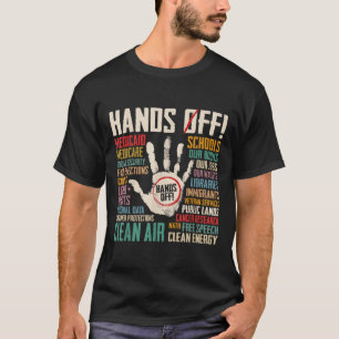 Camiseta Retrair Mãos Para Protesto Segurança Social E Medi