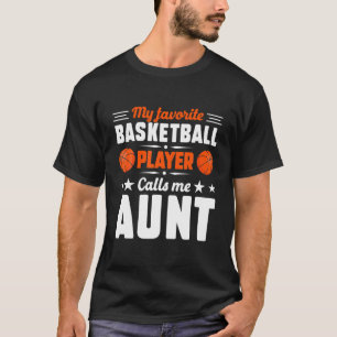 Camiseta Retrair Minha Tia Favorita De Jogador De Basquete 