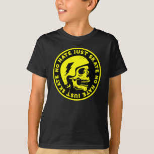 Camiseta Retrair sem ódio Apenas o crânio do Skate
