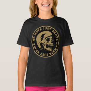 Camiseta Retrair sem ódio Apenas o crânio do Skate
