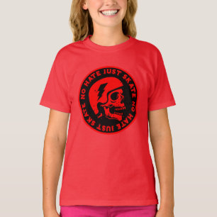 Camiseta Retrair sem ódio Apenas o crânio do Skate