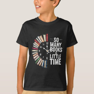 Camiseta Retrair Tantos Livros Pequenos Leitura De Relógio