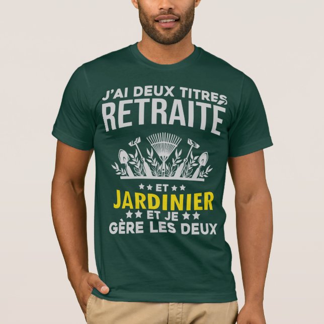 Camiseta Retraité et jardinier 2 (Frente)