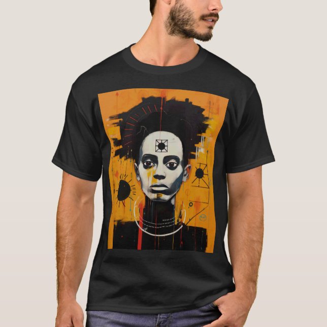 Camiseta Retrato Abstrato da Cultura Negra - Patrimônio Mod (Frente)