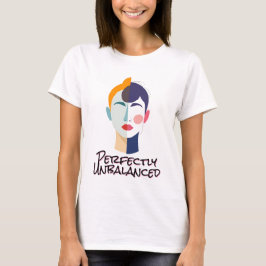 Camiseta Retrato Abstrato de tom duplo