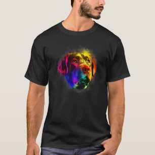 Camiseta Retrato Colorido de Labrador Retriever Salpico Lab