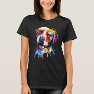 Camiseta Retrato Colorido do Labrador Retriever Salpico Lab