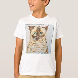 Camiseta Retrato Colorido e Excêntrico de Gato