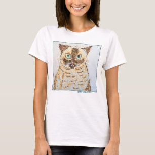 Camiseta Retrato Colorido e Excêntrico de Gato