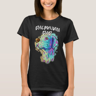 Camiseta Retrato colorido Pop, Pai de Cachorro Dalmático D