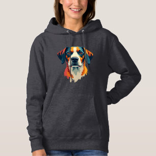 Camiseta Retrato Colorido Vintage de Cachorro em Estilo Pop
