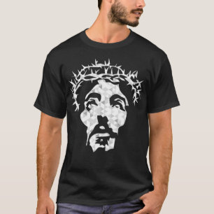 Camiseta Retrato Cristo de abstrato Jesus - Cristão Devout