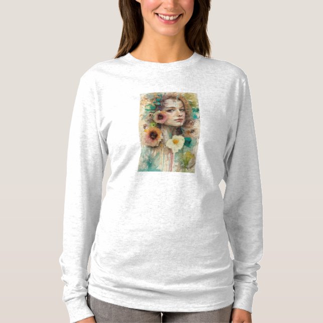 Camiseta Retrato da abstrato (Frente)