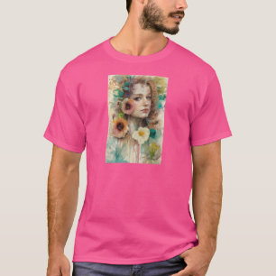 Camiseta Retrato da abstrato
