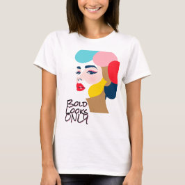 Camiseta Retrato da Abstrato de Negrito