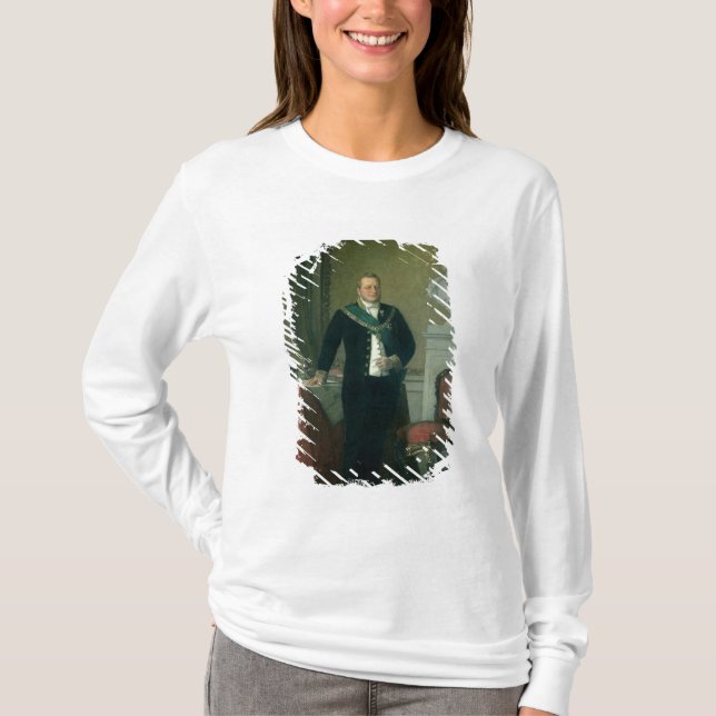 Camiseta Retrato da contagem Camillo Berso de Cavour (Frente)