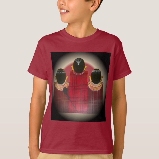 Camiseta Retrato da família Maasai verificado (Frente)