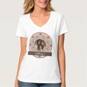 Camiseta Retrato da família personalizada Neutrais aquecido