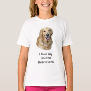Camiseta Retrato da foto do cão do golden retriever