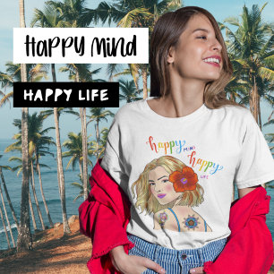 Camiseta Retrato da Mulher-Cotação Inspiracional