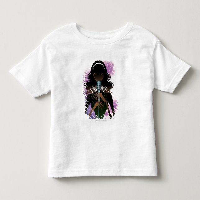 Camiseta Retrato da mulher segurando microfone (Frente)