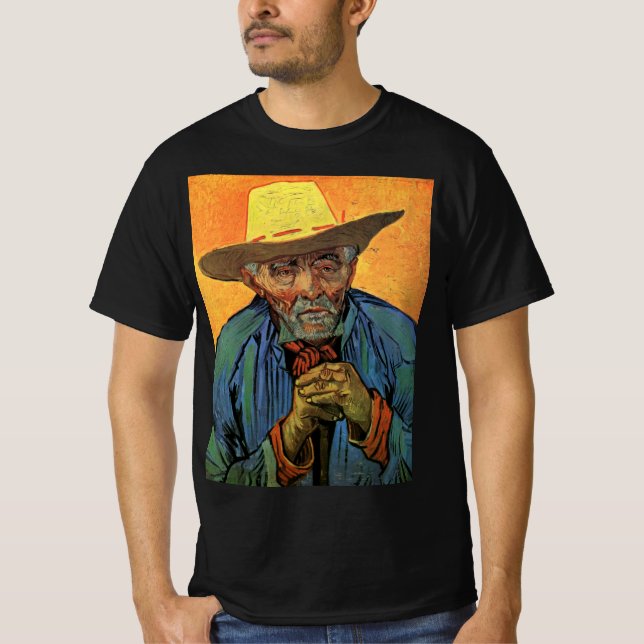 Camiseta Retrato da Paciência Escalier por Vincent van Gogh (Frente)
