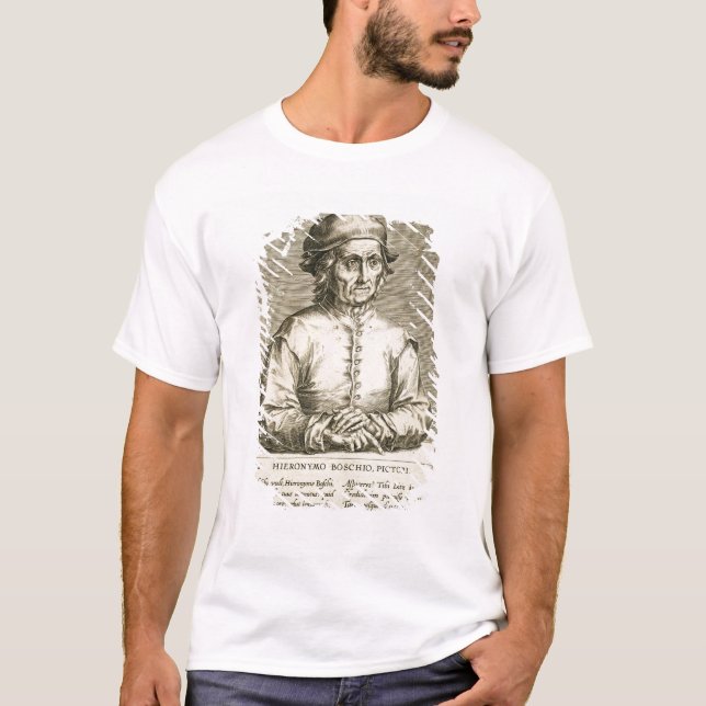 Camiseta Retrato da placa 3 de Hieronymus Bosch (Frente)