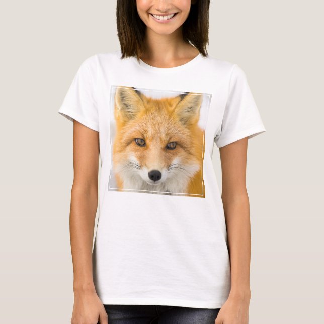 Camiseta Retrato da Raposa Vermelha (Frente)