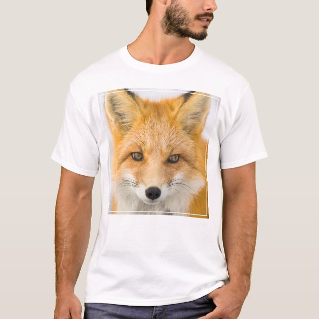 Camiseta Retrato da Raposa Vermelha (Frente)
