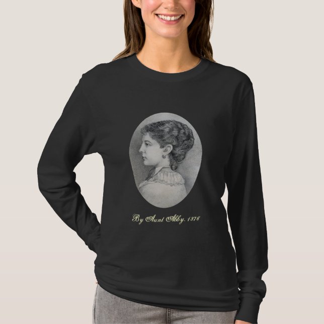Camiseta Retrato de Abby, pela tia Abby, 1876 (Frente)