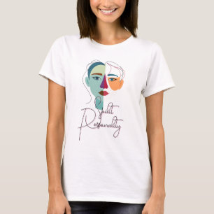 Camiseta Retrato de abstrato