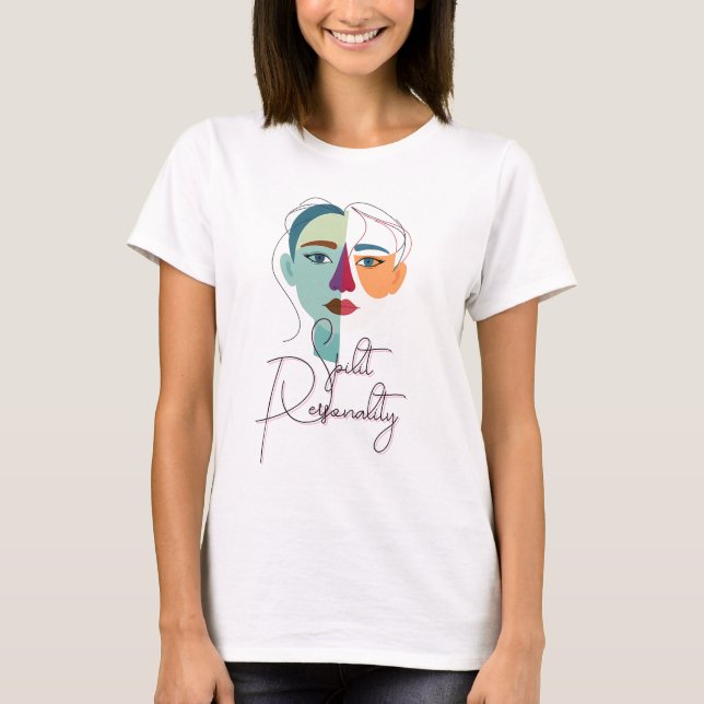 Camiseta Retrato de abstrato (Frente)