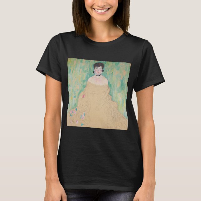 Camiseta Retrato de Amalie Zuckerkandl por Gustav Klimt (Frente)